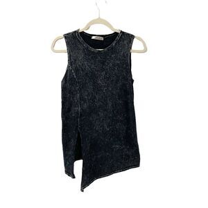 Gaze USA Asymmetric Sleeves Distressed Top Size S